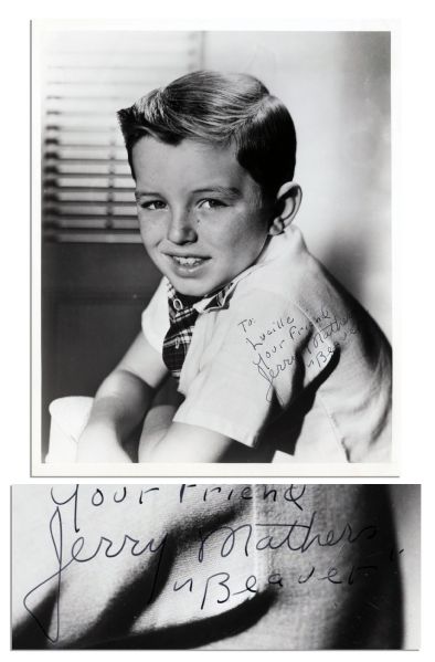 ''Leave it to Beaver'' Star Jerry Mathers Signed 8'' x 10'' Glossy Photo 