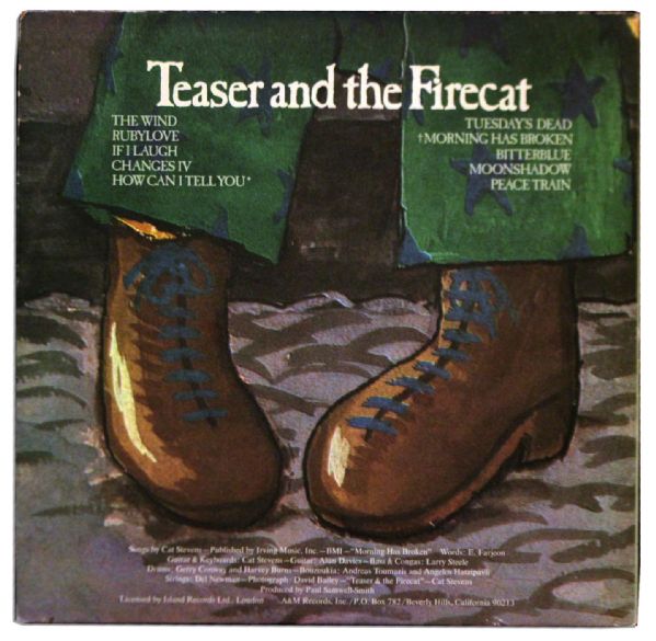 Cat Stevens Signed ''Teaser and the Firecat'' Record -- With ''Moonshadow'' and ''Peace Train''