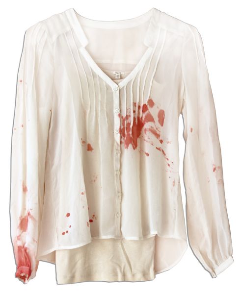 Desperate Housewives' Teri Hatcher's Screen-Worn Wardrobe Ensemble From The Show's Final Season -- Blouse Dyed to Appear Bloodstained From Her Character's Husband's Murder