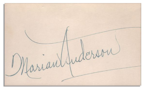 Marian Anderson's Signature