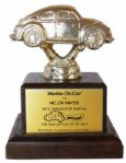 Unique 1974 Disney Trophy Bestowed Upon Legendary Actress Helen Hayes for Her Work in the Sequel to The Love Bug -- Herbie Rides Again