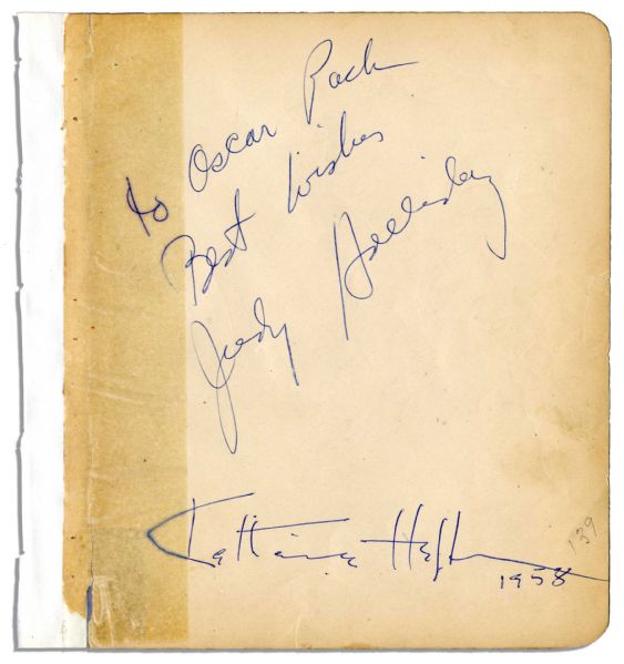 Katharine Hepburn, Judy Holliday & Mary Martin Signatures From Autograph Album Page