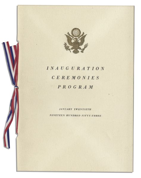 Dwight D. Eisenhower & Running Mate Nixon Presidential Inauguration Invitation and Program