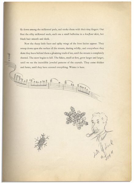 Fantastic Copy of ''Fantasia'' Signed by Walt Disney -- Beautiful, Oversized Book Signed by the Preeminent Animator -- With Various Personalized Illustrations & Art By Disney Illustrators