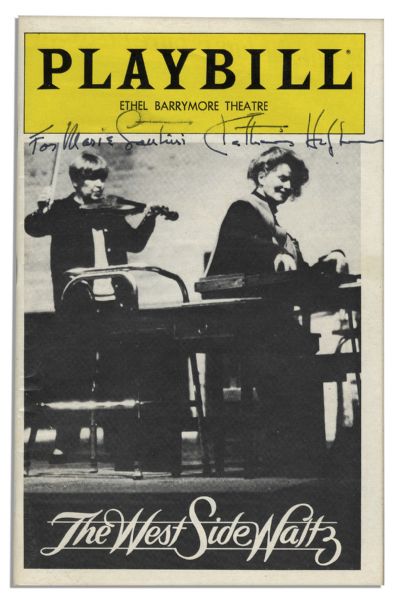 Katharine Hepburn Signed Playbill From Her Tony-Nominated Role in Broadway Show ''West Side Waltz''