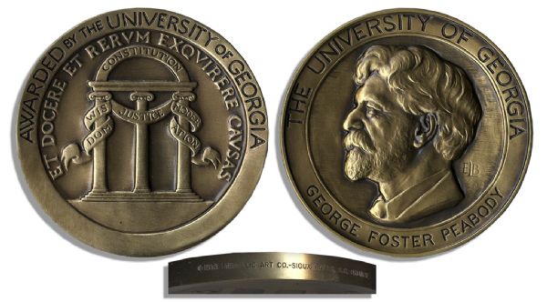 Solid Bronze Peabody Award Medal From 1993