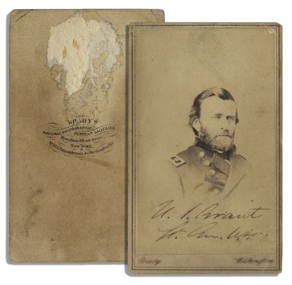 Ulysses S. Grant CDV Photo Signed - With PSA/DNA COA