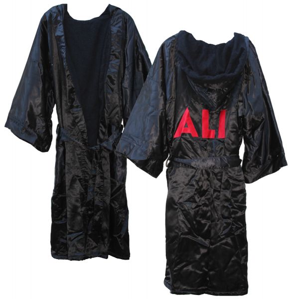 Will Smith Black Satin & Terry Robe Costume Worn in ''Ali'' -- His Best Actor Oscar Nominated Performance as Muhammad Ali -- Fine