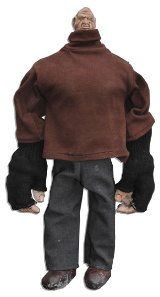''The Puppet Master'' Vintage Doll of Main Character Pinhead -- Crafted to Actual Size in Brown Sweater