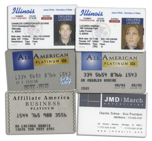 Clive Owen & Jennifer Aniston's Prop Driver's Licenses From ''Derailed'' -- Fine