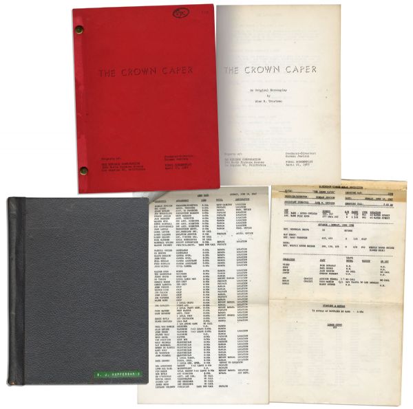 ''The Thomas Crown Affair'' Script Used by The 2nd Assistant Director -- Here Titled, ''The Crown Caper'' -- The Original 1967 Version