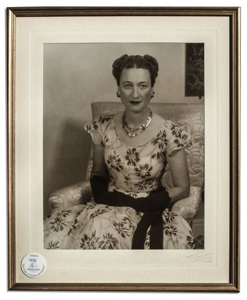 Lovely Vintage Portrait Photo of The Duchess of Windsor, Wallis Simpson -- Photo by Turgeon