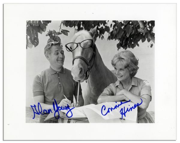 Collection of Five ''Mister Ed'' Alan Young & Connie Hines Signed Photos 