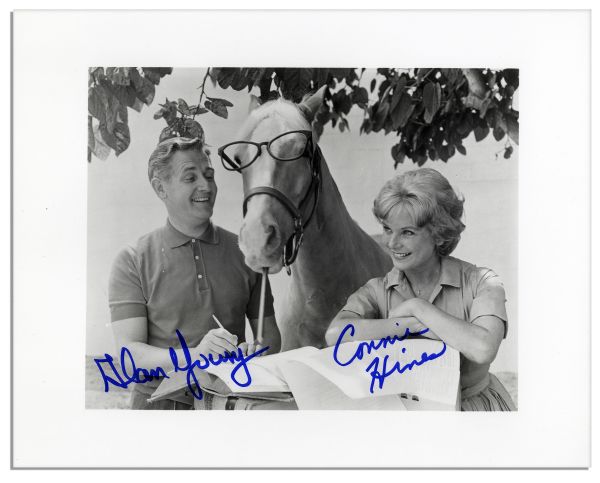 Collection of Five ''Mister Ed'' Alan Young & Connie Hines Signed Photos 