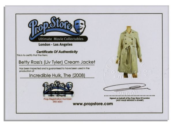 Liv Tyler Trench Coat From ''Incredible Hulk''