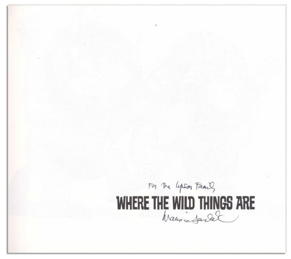 Signed Copy of Maurice Sendak's ''Where the Wild Things Are''