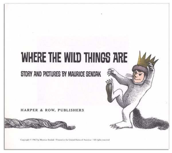 Signed Copy of Maurice Sendak's ''Where the Wild Things Are''