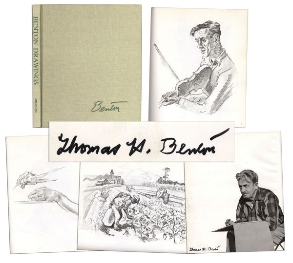 Thomas Hart Benton Hardbound Drawing Catalog Signed
