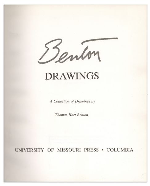 Thomas Hart Benton Hardbound Drawing Catalog Signed