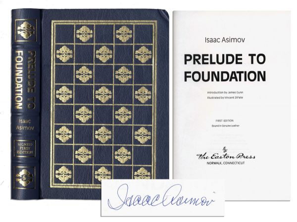 Gorgeous Isaac Asimov Signed Deluxe Edition of ''Prelude to Foundation'' -- Near Fine