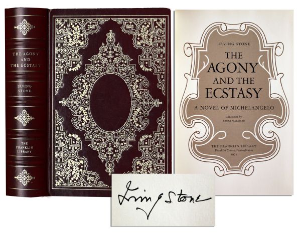 Signed Limited Edition of Irving Stone's ''The Agony and the Ecstasy'' -- Fine