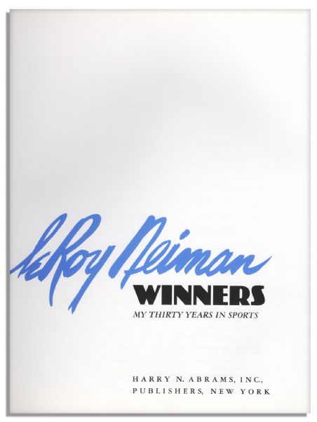 Leroy Neiman Signed ''Winners: My Thirty Years in Sports''