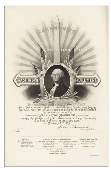 Rare Record of the 1885 Dedication Ceremony of the Washington Monument