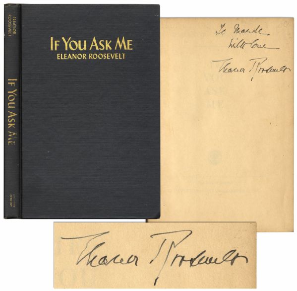 Eleanor Roosevelt ''If You Ask Me'' Signed 