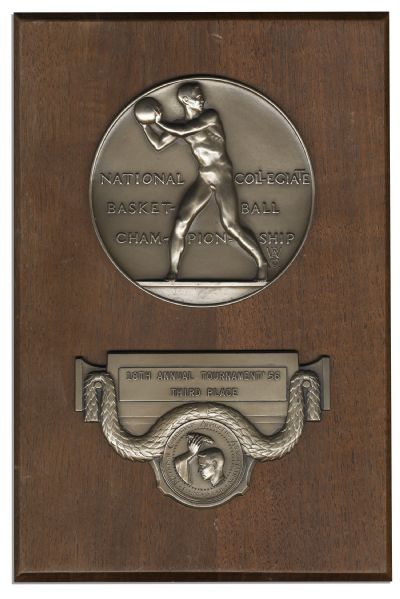 NCAA Award for Temple University From The 1956 Final Four Championship