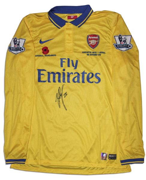 Arsenal Football Shirt Match Worn and Signed by Nicklas Bendtner