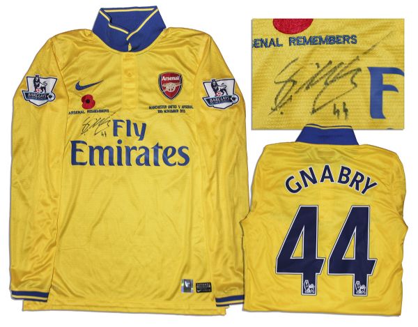 Arsenal Football Shirt Match Worn and Signed by Serge Gnabry