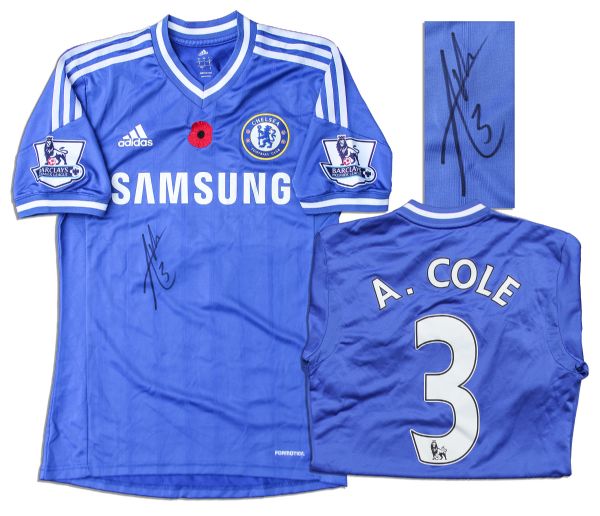 Ashley Cole Chelsea Football Shirt Signed