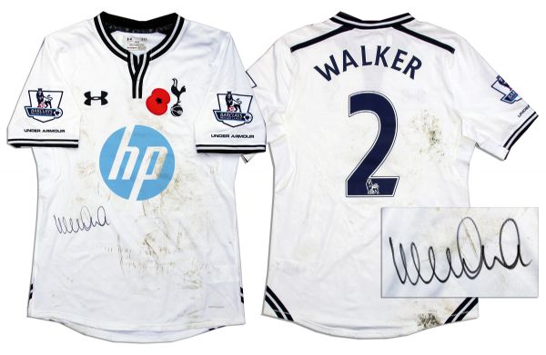 Kyle Walker Match Worn Tottenham Hotspur Match Worn Shirt Signed