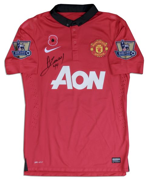 Adnan Januzaj Manchester United Match Worn Shirt Signed