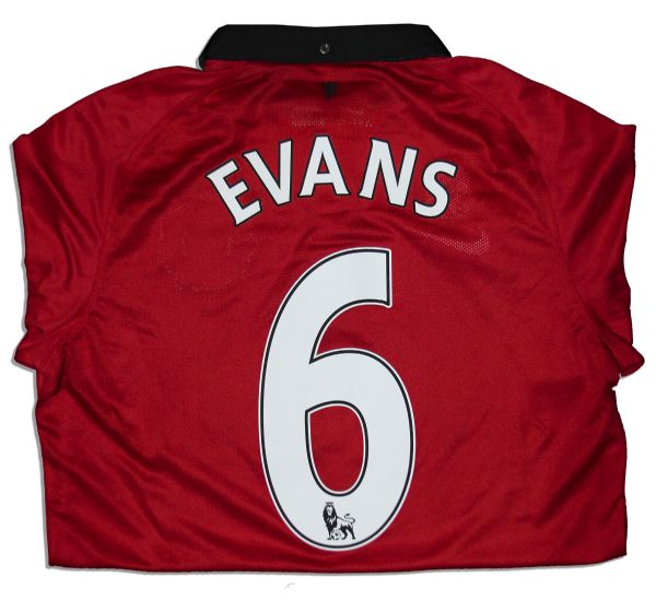 Jonny Evans Match Worn Manchester United Shirt Signed