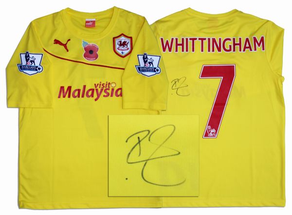Peter Whittingham Match Worn Cardiff City Football Shirt Signed