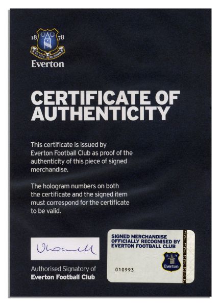 Tim Howard Match Worn Everton Football Shirt Signed