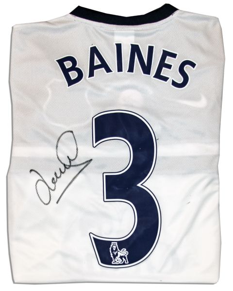Leighton Baines Match Worn Everton Football Shirt Signed