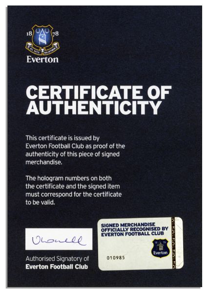 Leighton Baines Match Worn Everton Football Shirt Signed