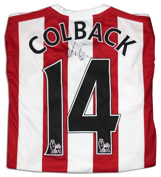 Jack Colback Match Worn Sunderland Football Shirt Signed