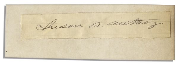 Suffragette Susan B. Anthony's Signature