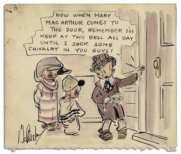 Cartoonist Percy Crosby ''Skippy'' Illustration