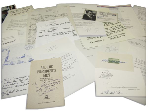 Incredible Collection of 140+ Signatures of Key Players In the Watergate Scandal -- Including President Nixon, Woodward & Bernstein, Haldeman & Erlichman & Senate Watergate Committee Members