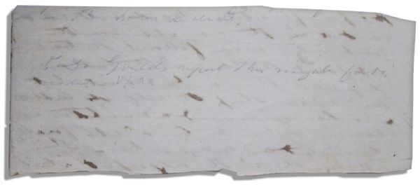 Rare Unpublished Thoreau Handwritten Notes -- Relating to His Theme of Actual Experience -- ''...principle witness. We do not want want [sic] to see hear the man who saw the track only...''