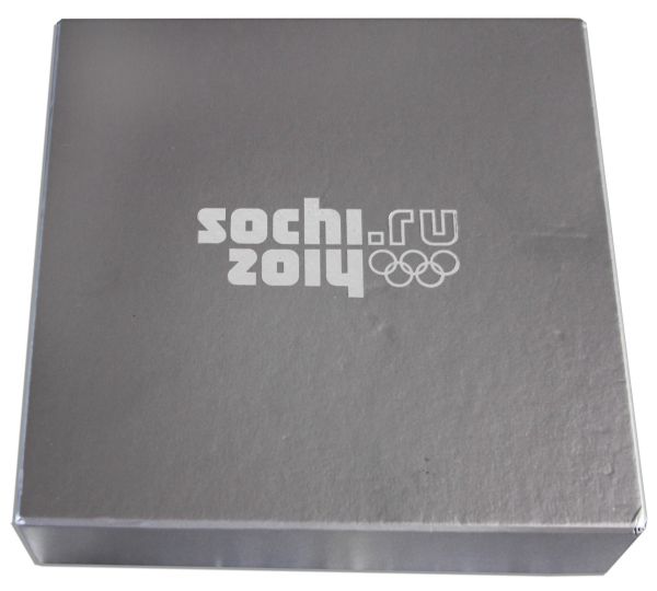 Rare Sochi 2014 Olympics Silver Coin Commemorating The Games -- With 100 Rubles Face Value 