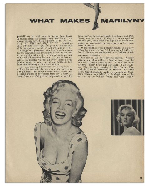 First Issue of ''Playboy'' Magazine From December 1953 -- Marilyn Monroe Is the First Centerfold