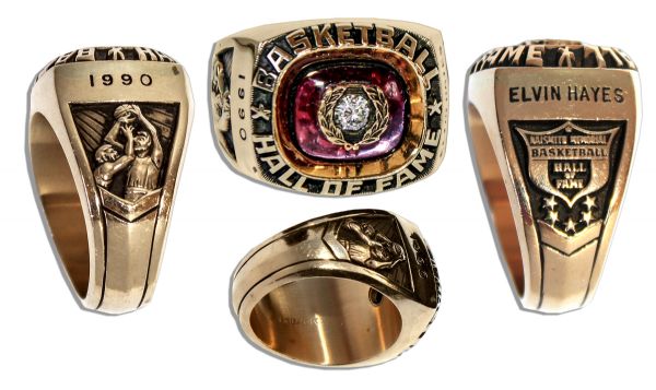Elvin Hayes Hall of Fame Induction Ring, Obtained Directly from Him, Who is One of the 50th Greatest Players in NBA History