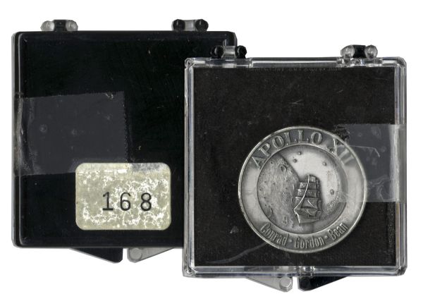 Jack Swigert's Personally Owned Space-Flown Apollo 12 Robbins Medal -- Serial Number 168