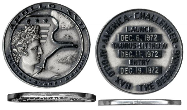 Jack Swigert's Own Apollo 17 Flown Robbins Medal, Serial Number 41