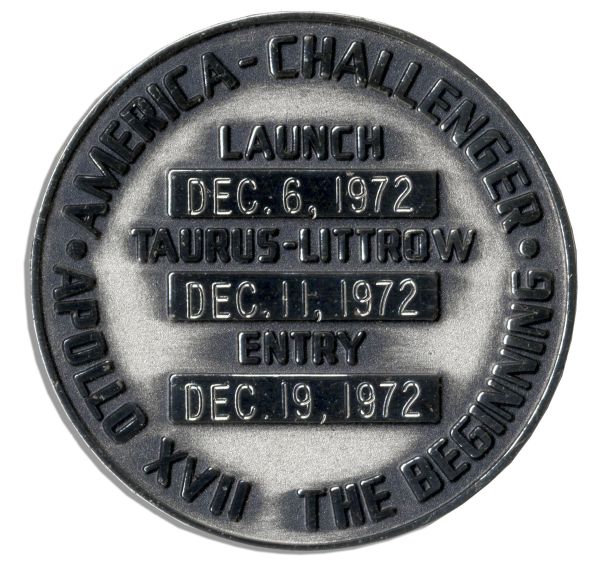 Jack Swigert's Own Apollo 17 Flown Robbins Medal, Serial Number 41